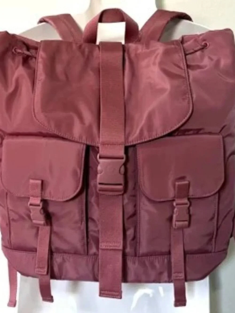 PINK Nylon Cargo Backpack | Large Everyday Backpack